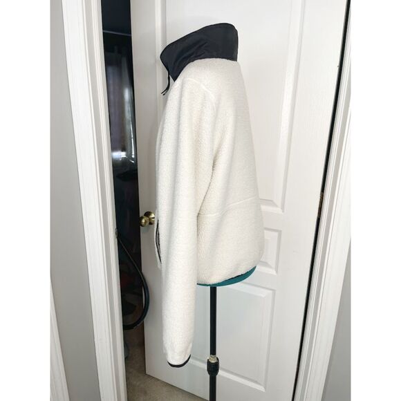 The North Face Fleece Sherpa Full Zip Contrast Trim Collar Pocket Cozy Jacket - Picture 5 of 16